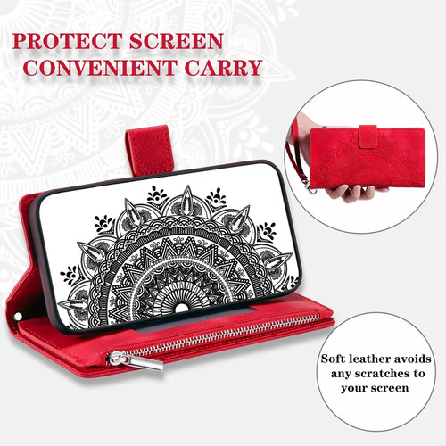 Funda De Piel Con Tapa Para Tarjetas Y Cartera .