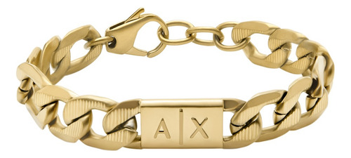 Pulsera Armani Exchange Axg0078710 De Acero Inox Para Hombre