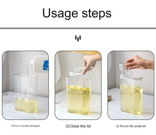 Dispensador De Detergente Para Ropa Transparente, Botella Se
