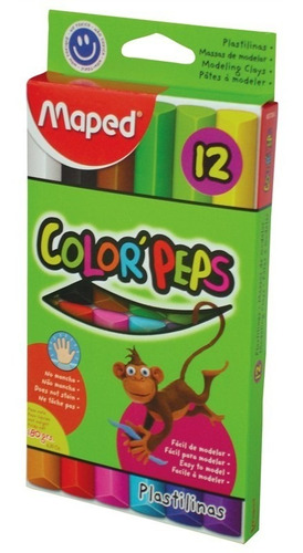 Imagen 1 de 1 de Plastilina Maped Colorpeps X12