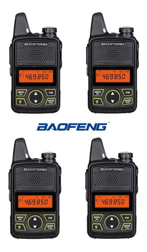 4 (cuatro) Mini Radio Baofeng Bf-t1  Uhf    Incluye Envío