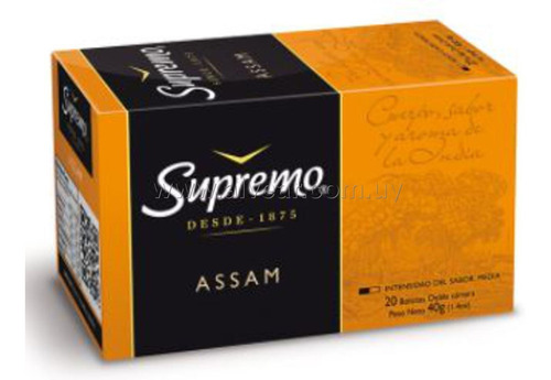 Te Supremo Assam De La India 20 Sobres