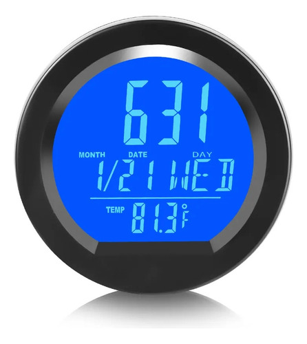 Reloj Para Carro Digital Luminoso Solar Termometro Luz Led