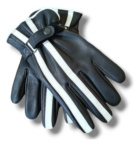 Guantes Clasicos Racer Negros Motos Autos Conducir Frio Dgr