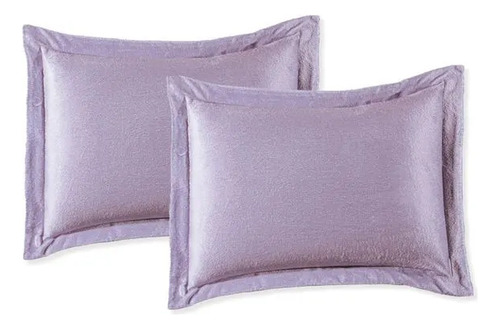 Par De Fundas Estándar Para Almohada Velvet Concord Color Lavanda