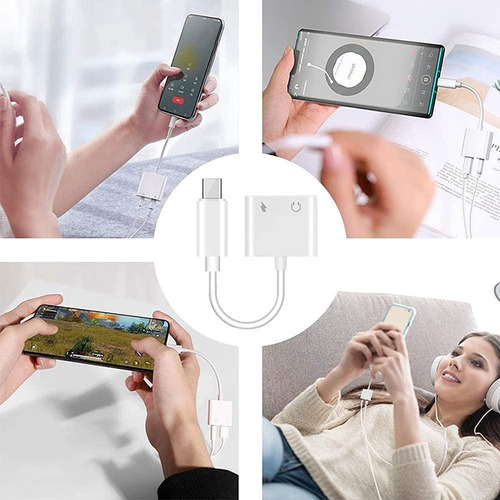 LEIRLVAN USB C to 3.5mm Headphone and Charger Adapter,2 in 1 USB C to Aux Jack Dongle Cable Cord with PD Fast Charging for Phone 15 Pro MAX Plus, Galaxy S22 S23 S24 Ultra,Note 20,HUAWEI,OPPO,Xixoami