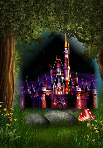 Banner Infantiles-candy Bar-castillo En El Bosque