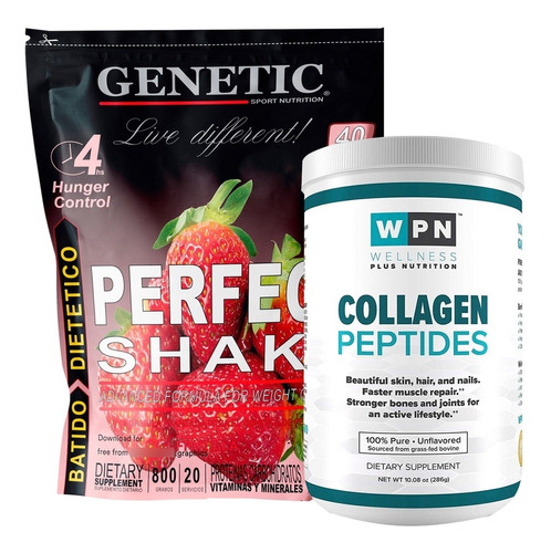 Colageno Hidrolizado Batidos Dietetico Perfect Shake Genetic