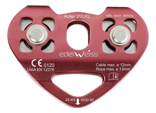 Edelweiss Roller 213 R2 Polea Doble Para Cable Y Cuerda