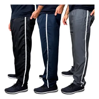 MLB 5911251020 Kit 3 Calcas Tactel Masculina Plus Size Conforto E Estilo JM