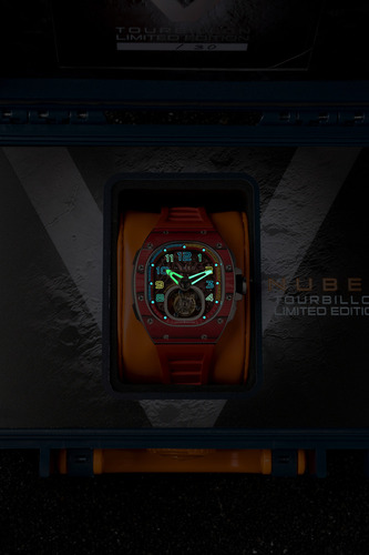 Reloj Hombre Nubeo Dark Red Nb-6108-03 Edición Limitada