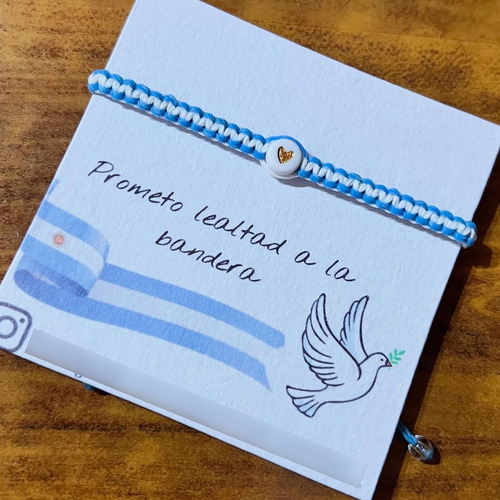 Pulseras Promesa Lealtad A La Bandera X 10 Unidades Argentina 50.8 Cm 1.016 M