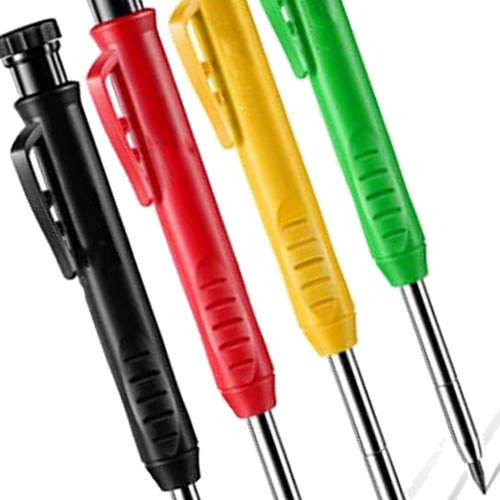 Juego De 4 Lápices Para Carpintería Con Recambio De 2,8 Mm,
