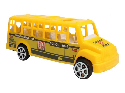 Juguete Ómnibus Bus Escolar Escuela Fricción Amarillo Niños 