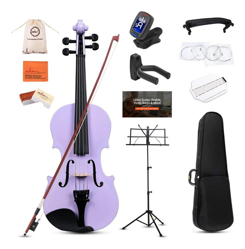 Violín Acústico De Adm Para Niños Principiantes, Violín De Y