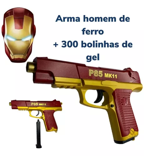 Brinquedo Arma Bolinha De Gel Arminha Homem De Ferro De Gel