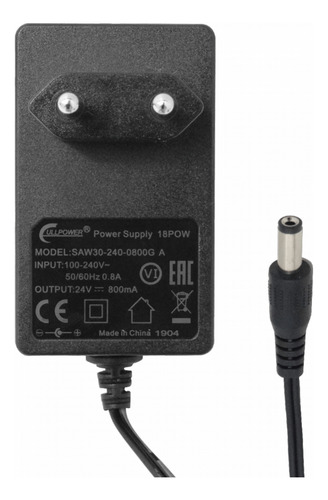 Mikrotik 24vdc 0.8a 18w 0,8a Plug Fuente Poder Plug-5,5x2,1m