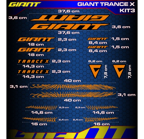 Calcomania Calca Giant Trance X-3 Downhill Sticker Pegatina 