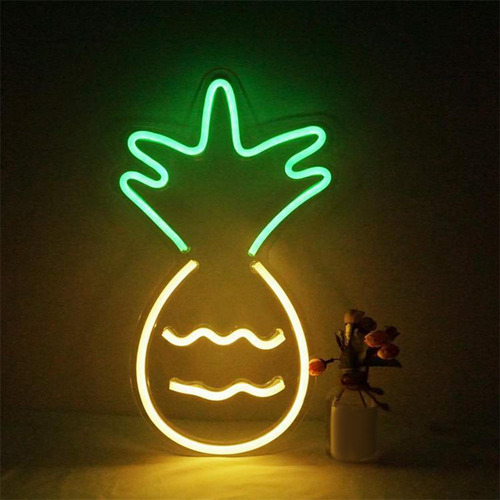Letrero De Neón De Piña, Luz De Neón, Luces De Pared