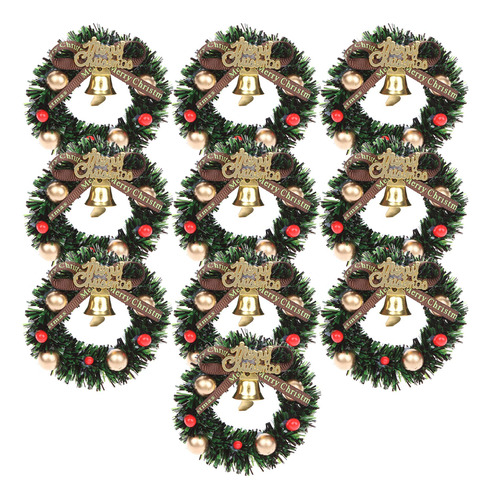 Haomian 10 Piezas Mini Coronas De Navidad Casa De Munecas De