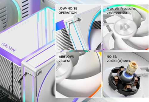 Cpu Cooler Id-cooling Frozn A610 Argb Blanco 250w Tdp !