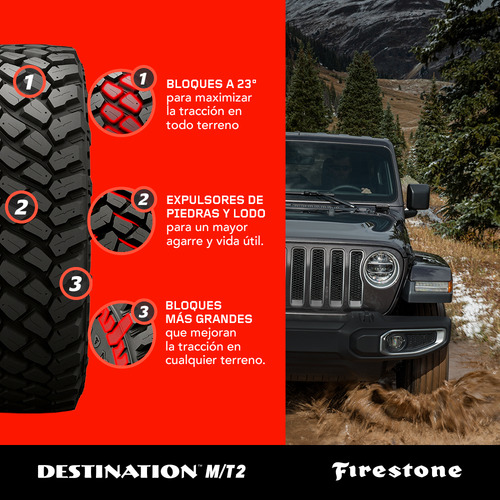 Lt265/70r17 121q Destination M/t2 Firestone Índice de carga 121