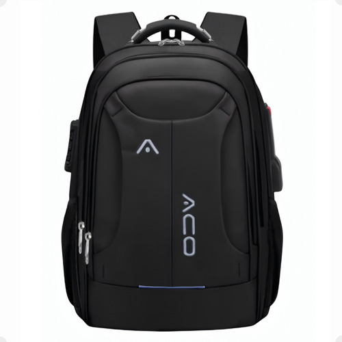 Mochila Masculina Notebook Escolar Impermeavel Reforçada Grande 35L Resistente Bolsa Viagem Faculdade Executiva Premium Com Saida Usb Identificador De Bagagem Cabo De Aço Cor Preta Bagear