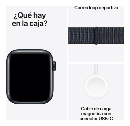 Apple Watch Se Gps + Cellular 40mm Con Correa Medianoche Medianoche Correa Loop Deportiva Tinta Plata