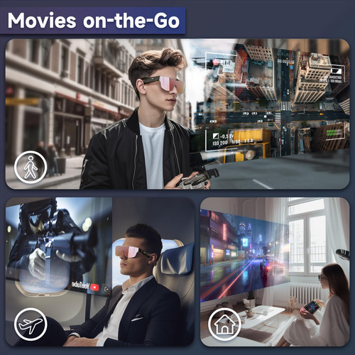 Smart Glasses Tqsky T1 Ar Audiovisual 1080p For Video Displa