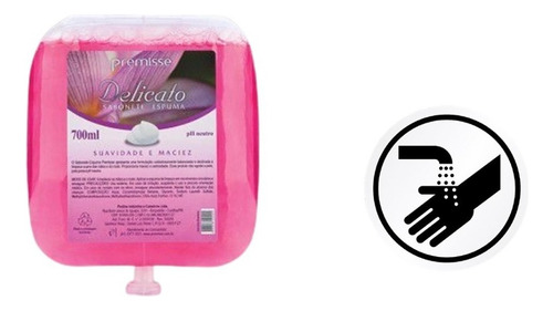 Sabonete Espuma Delicato Refil 700ml Kit C/6un