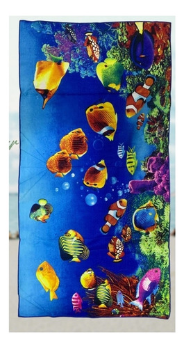 Baño Vero Hogar Cozumel Infantiles Infantiles Jumbo cozumel con toallon de 1.6m x 80cm - Unidad x 1 unidades color acuario