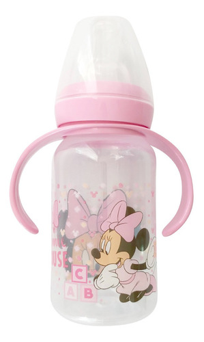 Mamadera Tetina Silicona 125ml 0m+ Con Asas Minnie Disney