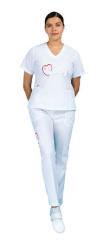 Conjunto De Enfermeria Filipina Y Pantalón Enfermera Corazon