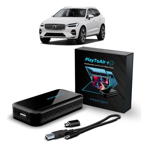 Espelhamento Carplay Sem Fio Player Playtoair+ Xc60