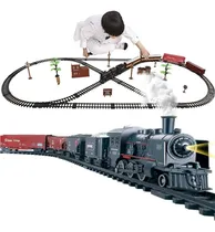 Comprar Juguete Tren Eléctrico Metal Para Niños C\u002Fsonido Luz Y Humo