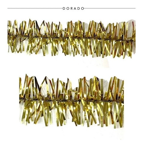Imagen 5 de 9 de Lameta Colores 6cm Pack X 5 - Boa Guirnalda Deco Navidad