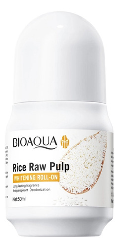 Desodorante Roll-on Bioaqua Rice Raw Pulp Blanqueador 50ml Fragancia neutro