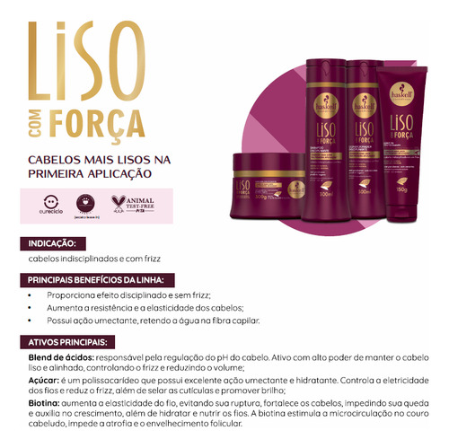 Condicionador Liso Com Força Haskell 500ml