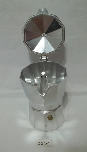 Imagen 3 de 5 de Cafetera Greca Expreso 3 Tazas Aluminio Hogar Cocina
