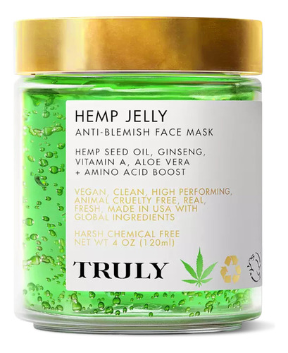 Truly Beauty Jelly - Mascarilla Antiacne Con Vitamina A, Gin