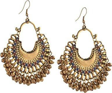 Zephyrr Chandbalis - Aretes Afganos Colgantes Para Mujer