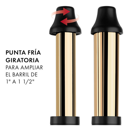 Ferro Dorado Hot Tools 2 En 1 Expansible De 1 A 1 1/4 Pulg.