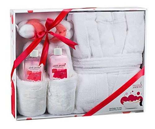 Home Spa Gift Basket Albornoz De Lujo Y Zapatilla Caja De Sp