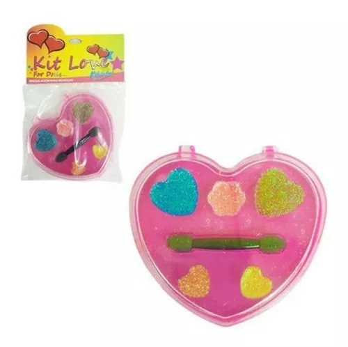 Kit Maquiagem Para Boneca Brinquedo Minha Make Criança Sombra Infantil