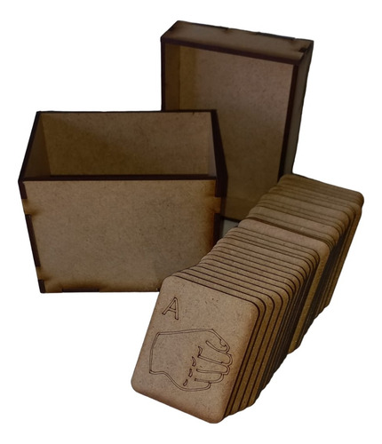Abecedario Lenguaje De Señas Mdf Corte Laser