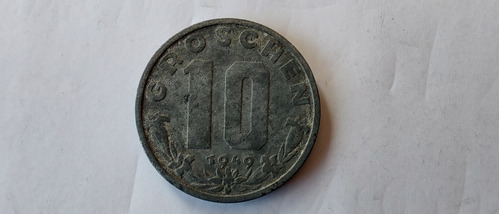 Moneda Austria 10 Groschen 1949 De Hierro (x1050 