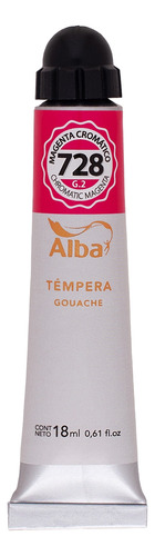Tempera Alba Profesional 18ml Magenta Cromático - 728