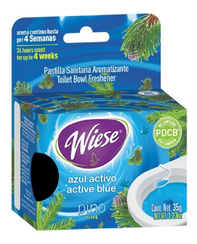 Canastilla 35g Azul Activo Wiese® Aroma Pino, Color Azul