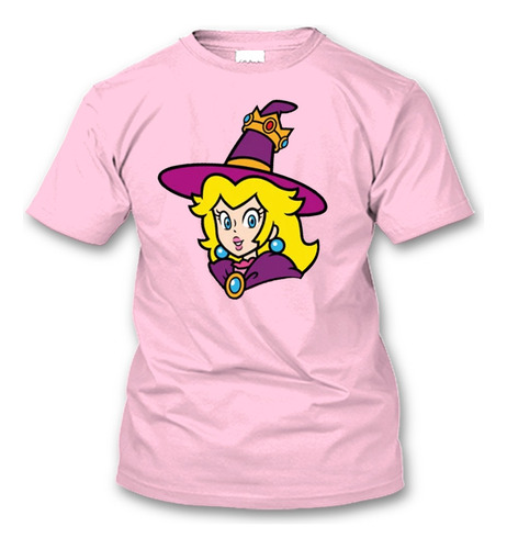 Playera Peach Mario Bros Halloween Bruja Disfraz