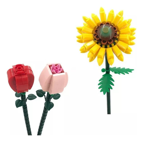 Bloques De Construcción Para Empalmar Ramos De Girasoles
